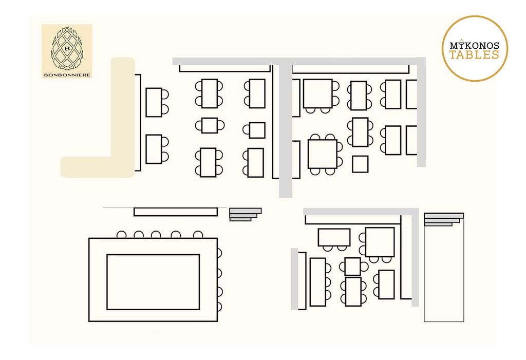 bonbonniere table map